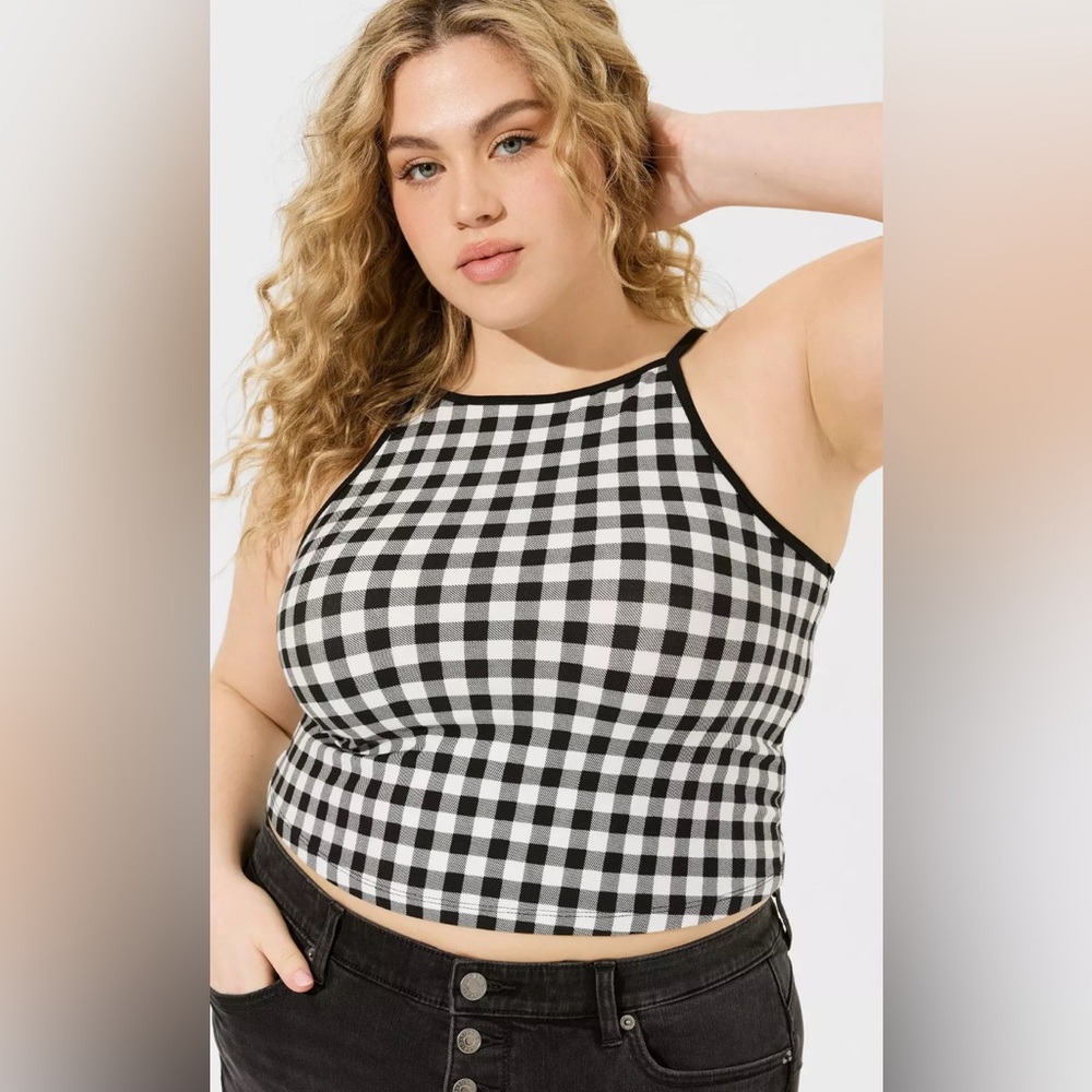 NWT Torrid Foxy High Neck Crop Top Size 00